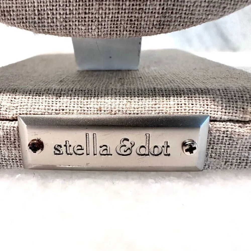 Stella & Dot Gold Rope Chain Necklace With Round Crystal Charm Pendants 19" - Picture 3 of 3